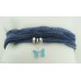 Butterfly (blue) mit Seidenarmband/Halskette 